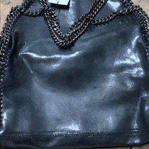 New Arturo Vanini black chain-strap leather hobo
